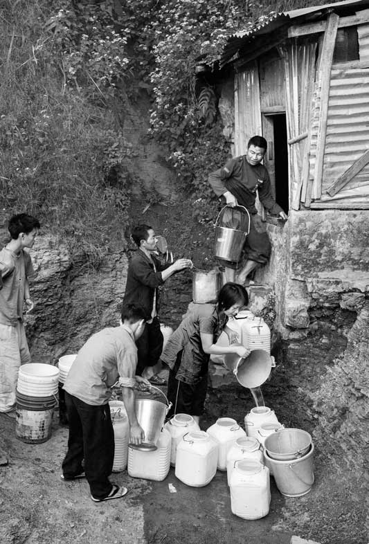 A water tank harnessing spring water for meeting the needs of urban residents in Mokokchung town, Nagaland